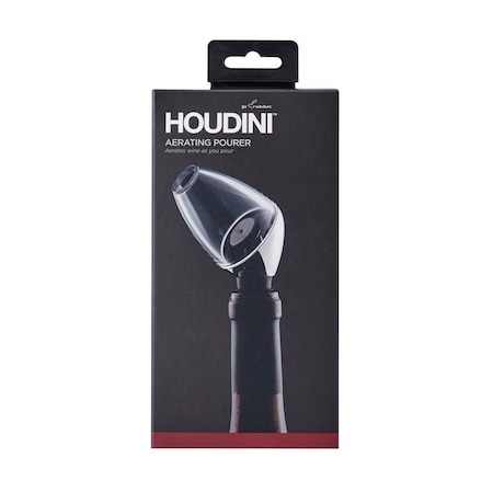 Houdini Houdini Deluxe 16 oz Silver Chrome Aerating Wine Pourer W9112